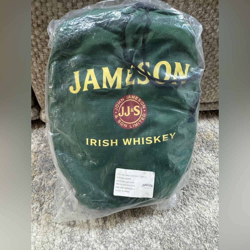 Jameson Irish Whiskey Siesta Sack Wind Powered Inflatable Lazy Sofa Camping New